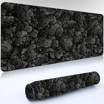 Japanese Clouds Mouse Pad Kawaii Black Desk Mat Office Carpet Large Gaming Mousepad Non-Slip Rubber Laptop Computer Accessories 300X600X2MM gray
