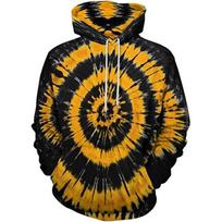 Colorful Vortex Spiral Stripe Pattern Hoodies 3D Tie-dye Printed Hippie Long Sleeved Sweatshirt Hoodie Spring Y2k Men Clothing M orange