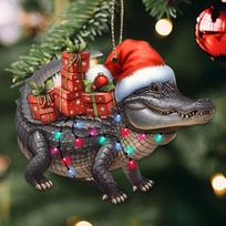 Acrylic Christmas Frog Tree Ornaments: Animal Pendants & Decorations 8 cm red
