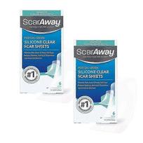 Scar Away Medical-Grade Silicone Scar Sheets, 2-Pack