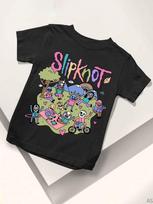 Vaikų marškinėliai Kiekvienam savas Slipknot/Roko grupė Juodi 134 4XL beige