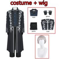Žaidimo DMC5 Cosplay Kostiumas Vergil Cosplay Vergil Perukas Nelo Uniforma DMC5 Persirengimas Helovino Karnavalo Kostiumas Vyrams Comic Con XXL black