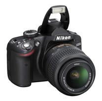 Nikon D3200 Digital SLR Camera Lens Kit with DX NIKKOR VR Black AF-S 18-55mm f/3.5-5.6G Lens, (D3200LKBK)