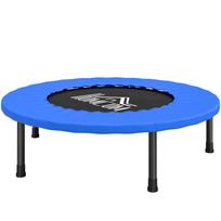 32  Mini Fitness Trampoline Home Gym Yoga Exercise Rebounder Indoor Outdoor Jumper With Safety Pad Support Up To 100 KG Blue And Black