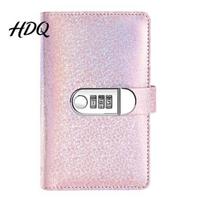 Budget Planner with Envelopes A6 Cash Binder Password Lock 100 Transparent Pockets Organizer Portable Money Receipt Holder PU Leather Cover rožinė