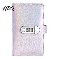 Budget Planner with Envelopes A6 Cash Binder Password Lock 100 Transparent Pockets Organizer Portable Money Receipt Holder PU Leather Cover violetinė