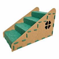 Removable Pet Stairs Non-Slip Cat Climbing Ladder Pet Furniture Cat Steps  Bedside žalia