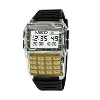 Atsparus vandeniui kompiuterinis laikrodis Daugiafunkcis skaičiuotuvo laikrodis Retro skaitmeninis laikrodis Kalėdinė dovana Style 8 black