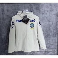 Retro Football Jacket 2026 World Cup Inspired Windbreaker Waterproof Unisex Sport Coat Soccer Training Large white