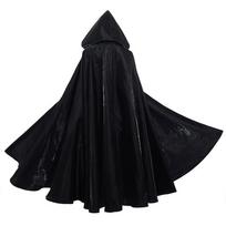 Raganiškas Vampyro Apsiaustas Suaugusiems, Su Gobtuvu Ilgas Apsiaustas, Helovino Šventė, Cosplay Kostiumas, Juodas, Viduramžių Apsiaustai, XL black