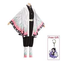 Kochou Shinobu Cosplay Kostiumas Anime Shinobu Perukas Haori uniforma Moterys darželis Helovinas Drabužiai 140 white