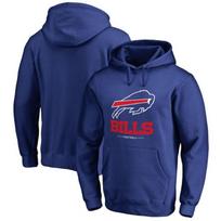 Vyriškas NFL komandos gobtuvas - Buffalo Bills Patriots Cardinals Browns Laisvo kirpimo ilgomis rankovėmis medvilnės mišinio kasdienis megztinis Medium blue