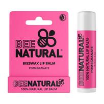 Be Natural Beeswax Lip Balm Pomegranate 4.2G white