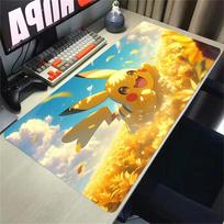 Electric Type Pikachu Art Extended Gaming Mouse Pad Waterproof Nonslip 30x80x0.2cm blue