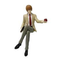 16Cm Anime Death Note Light Yagami/Ryuk Noodle Stopper Prize Figure Holding Apple Pvc Model Collectible Figurine For Collectors beige