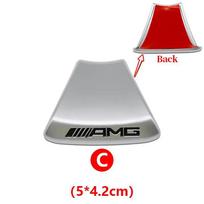 3D automobilio vairo emblema lipdukas Interjero ženklelis Aksesuaras Mercedes Benz AMG W205 W168 W108 AMG W176 W204 W212 GLC gray