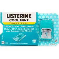 @ Listerine Cool Mint burnos gaiviklio juostelės 24 juostelės 30g UKR659_60%NUOLAIDA blue