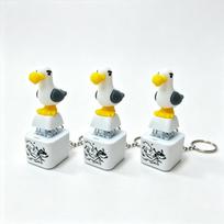 1/3Pcs Mine Seagull Keycap Rechargeable Keychain Luminous Sounding Stress Relief Creative Fidget Toy Pendant For Adult Gift