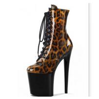 20cm Sexy Women Shoes Pole Dance Shoes Pumps Party Club Platform High-heeled Shoes Model Boots Shoes 44 juoda