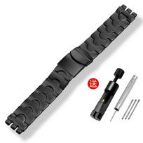 Swatch Nerūdijančio Plieno Laikrodžio Apyrankė Plieninė Laikrodžio Dirželiui 17mm19mm Dantytas Sąsaja Apyrankės Laikrodžiams Vyrams Moterims Solidus Metalas Laikrodžio Apyrankė Matches the image,19mm gray