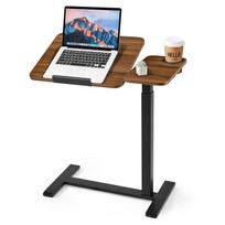 VEVOR stalas virš lovos 700 x 400 mm, mobilus naktinis staliukas su paslėptais ratukais, namų biurui, lovai, sofai, aukščio reguliuojamas riedantis nešiojamojo kompiuterio stalas
