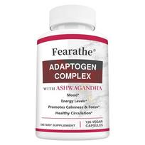 Fearathe Stress Response Herbal Supplement with Ashwagandha, Rhodiola Rosea, L-Tyrosine, Schisandra,  Vitamin B5, B6, B12, 120 Caps 120 Capsules