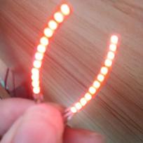 1 pora LED šviesos dirbtinių blakstienų lempa dvigubo voko lipdukas vandeniui atsparus unisex blizgančios žavios blakstienos makiažas dirbtinės blakstienos oranžinė