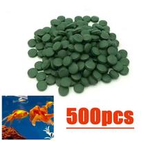 100-3000pc High Purity Spirulina Tablets Spiral Seaweed Enrichment Favorite Pets Food Fish Crystal Red Shrimp Fish Food Aquarium black