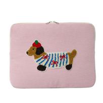 Tablet Cover Bags Cartoon Dog Laptop Sleeve Bag Sweet Kawaii Tablet Sleeve Bag Shockproof Cute Girl Computer Bag File Package S rožinė