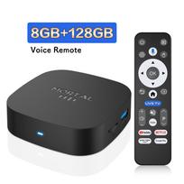 2026 Naujas Android TV Box T1+ Rockchip RK3518 Android 16 8GB RAM 128GB ROM WiFi 6 BT 5.4 Dviguba vartotojo sąsaja 8K Ultra HD Išmanusis media grotuvas