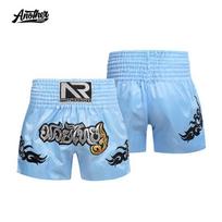 Kids Muay Thai Shorts Boxing Kickboxing Training Gym Sportswear Unisex Children Combat Pants Kids XS gray
