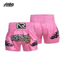 Kids Muay Thai Shorts Boxing Kickboxing Training Gym Sportswear Unisex Children Combat Pants Kids XS pink