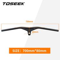 TOSEEK Mtb Handlebars And Stem 28.6mm-17Degree Carbon Integrated Handlebar For Mountain Bike 660~80070/80/90/100mm Bicycle Parts