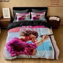 Harry Styles Bedding Quilt Set Quilt Cover Pillowcase Home Decoration Birthday Gift (1 * duvet cover + 2 * pillowcase, without core) 140x200cm