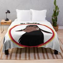 Kuzco NO TOUCHY sad llama emperor's new groove emperor david spade back off no touch funny gift Throw Blanket 75cm*90cm white