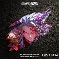 Demon Slayer Sexy Nezuko Sticker Decal Waterproof Anime Car Sticker 18cm blue