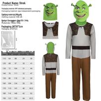 Women's Princess Fiona Halloween Costume, Monster Shrek Role-Playing Dress 190 cm gray