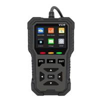Corded OBD2 Diagnostic Tool V539 with Color Menu, Fault Review and Battery Check for Garage Vehicle Troubleshooting and Routine Care 1 black