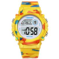 Sport Digital Watch for Kids Luminous Children's Electronic LED Waterproof Watches Casual Childrens Wristwatches Montre Enfant white