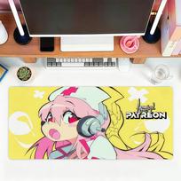 Mielas Super Sonico pelės kilimėlis biurui, žaidimams ir klaviatūroms, neslystantis, didelis, atsparus vandeniui 40x90x0.3cm