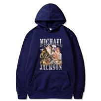 Classic Vintage Michael Jackson Graphic Hoodie Men Women Clothing Fashion Gothic Rock Streetwear Men's Punk Oversized Hoodies 2XL tamsiai mėlyna spalva