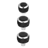 3pcs Aluminum Car Air Condition Control Panel Switch Knob for  GOLF 5 MK5 2005 2009 black
