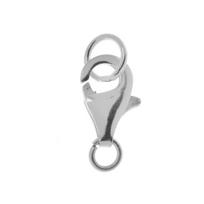 925 Sterling Silver Lobster Clasp 2 Rings Connector Jewelry Finding4 white