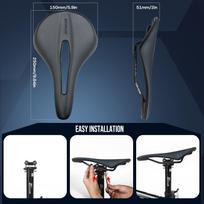 BUCKLOS Bicycle Saddle 250*150/160mm Leather Road MTB Seat Comfortable Cushion Universal Exercise Bicycle Saddle Bike Parts