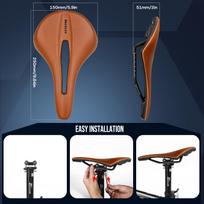 BUCKLOS Bicycle Saddle 250*150/160mm Leather Road MTB Seat Comfortable Cushion Universal Exercise Bicycle Saddle Bike Parts