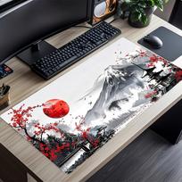 Mount Fuji Cherry Blossom Mouse Pad Large Gaming Mats Setup Playmat Office Desk Accessories Carpet Rug Desk Mat Mousepad Speed 400X900X2MM