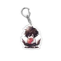 Death Note Keychain: L, Light Yagami & Misa Amane Anime Acrylic Decoration Approx. 6cm black