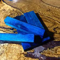 130x20x20mm Blue Wood knife Solid Raw Material Custom-Made Wooden Kitchen Knife Pen Handle mėlyna