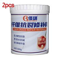Fiber Crack Filler Paste Anti-Crack Putty Wall Repair Covers Stains Oil Proof Easy Clean Non-Toxic for Wall Ceiling Furniture White