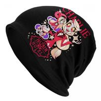 Unisex Warm Bonnet Knitting Hats Hip Hop Comedy Hazbin Hotels Beanie Cap Outdoor Anime America Song And Dance Beanies Caps For One Size beige